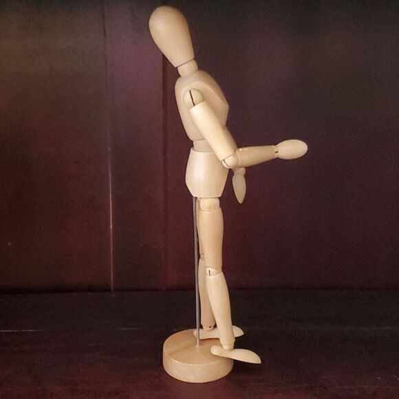 Artists Wooden Jointed 12" Poseable Mannequin - Picture 5 of 6